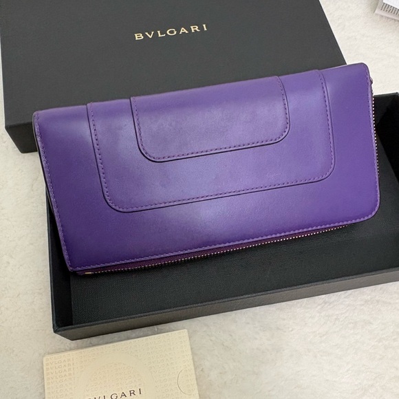 Authentic Bvlgari Serpenti Forever  Leather Zip Wallet - Picture 9 of 15